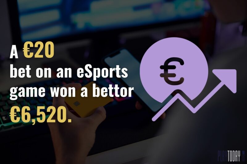 Infographic of a pundit winning €6,520 from a €20 wager