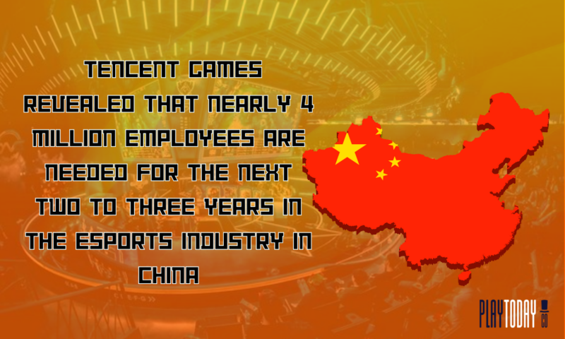 Four (4) million employees are needed in the eSports industry in China