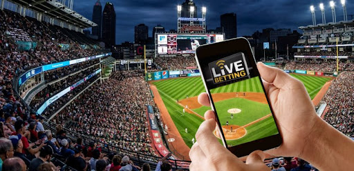 Live betting during a baseball game