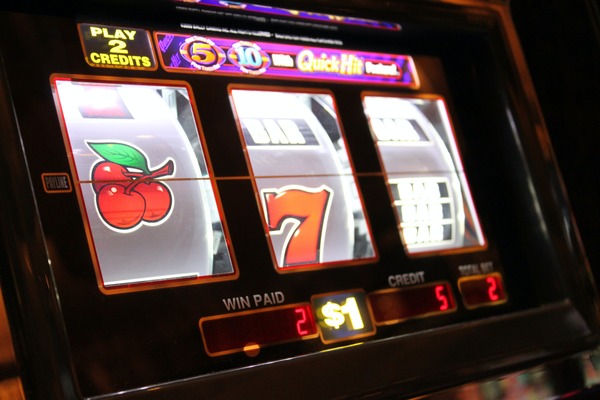 Slot Machine with fruit symbols