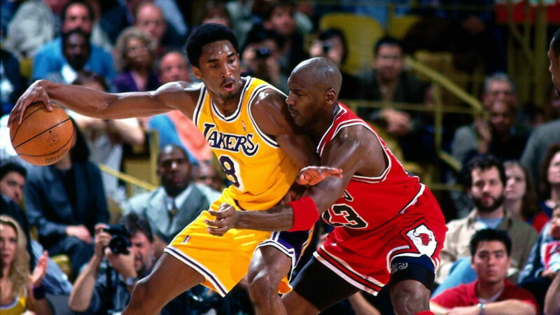 Kobe Bryant Backing Down Michael Jordan