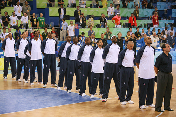 USA Basketball Team Lined-Up
