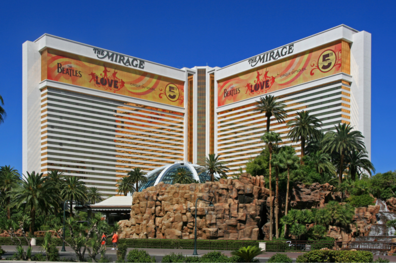 Outside shot of Mirage Hotel and Casino
