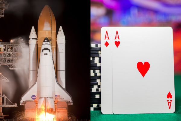 A side-by-side visual comparison of aces and rockets