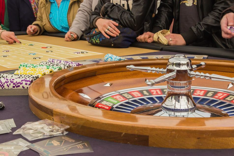 Players playing a game of Roulette 