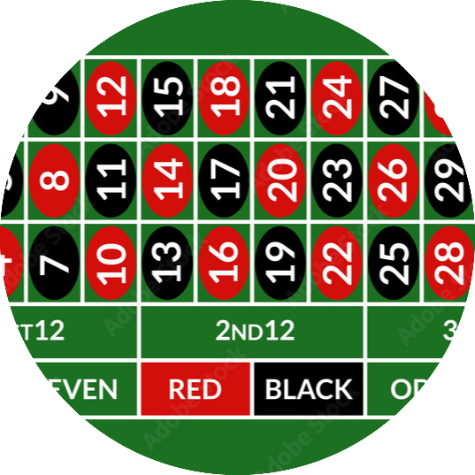 Roulette table numbers