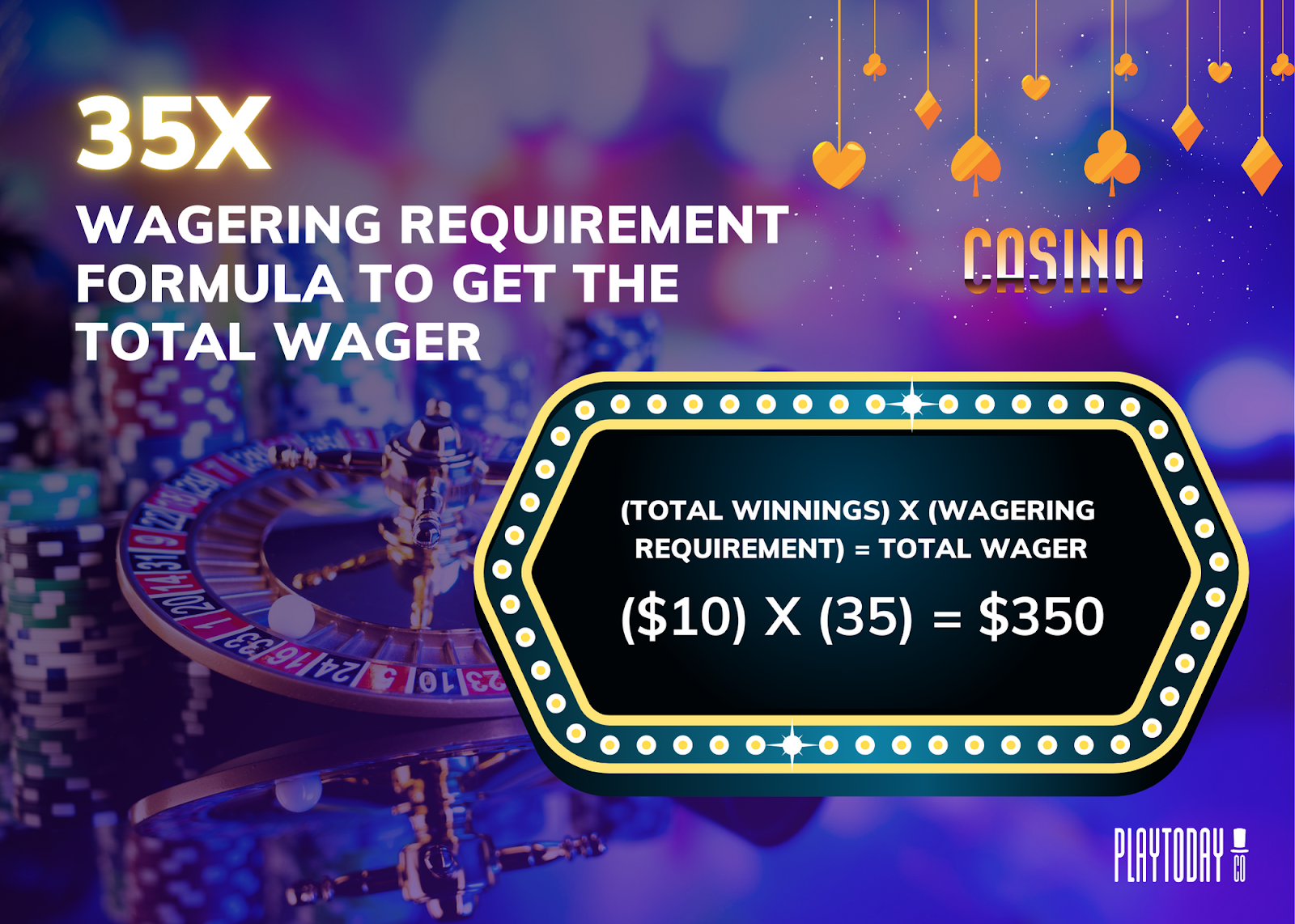 35x Wagering Requirement Formula Total Wager