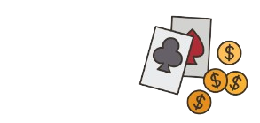 Cards and coins icon