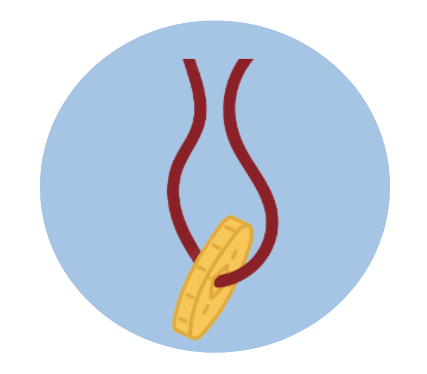 coin on a string icon
