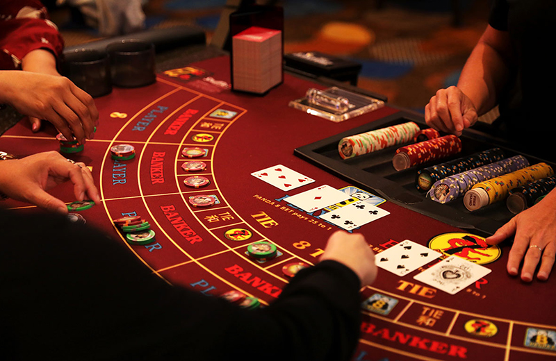 Game at casino table