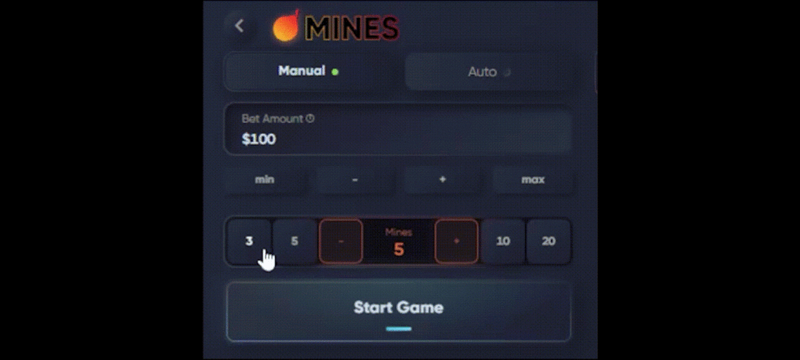 Number of Mines Setting Crypto Mines