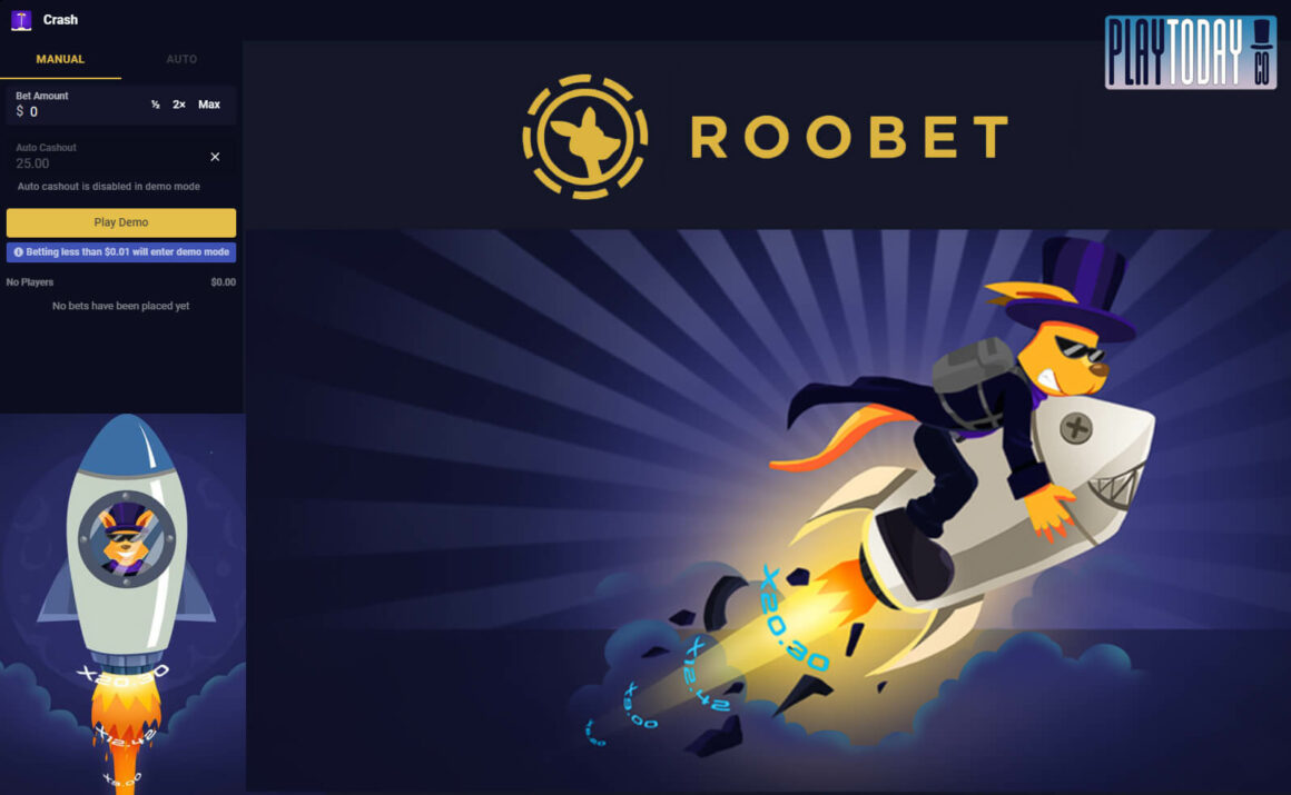 Roobet Crash Game Screen