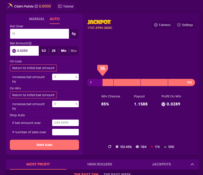TrustDice Provably Fair Dice Game