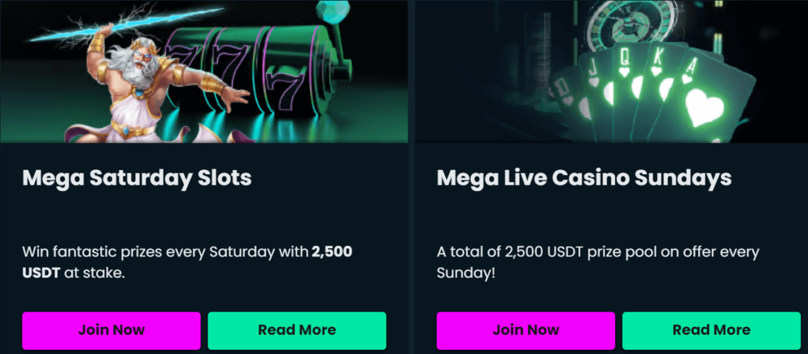 Mega Dice mega Saturday slot and mega live casino Sunday events
