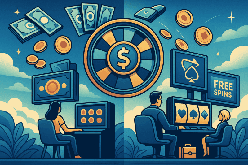 sweepstakes casino vs real-money casino